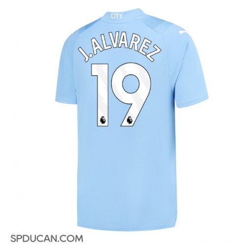 Muški Nogometni Dres Manchester City Julian Alvarez #19 Domaci 2023-24 Kratak Rukav